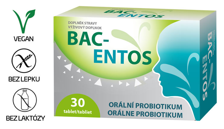 Probiotikum Bac-entos bez lepku a laktózy